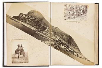 SAMUEL BOURNE (1834-1912) Album with approximately 56 images, most of India and many by Bourne, as well several photographs of Malta.